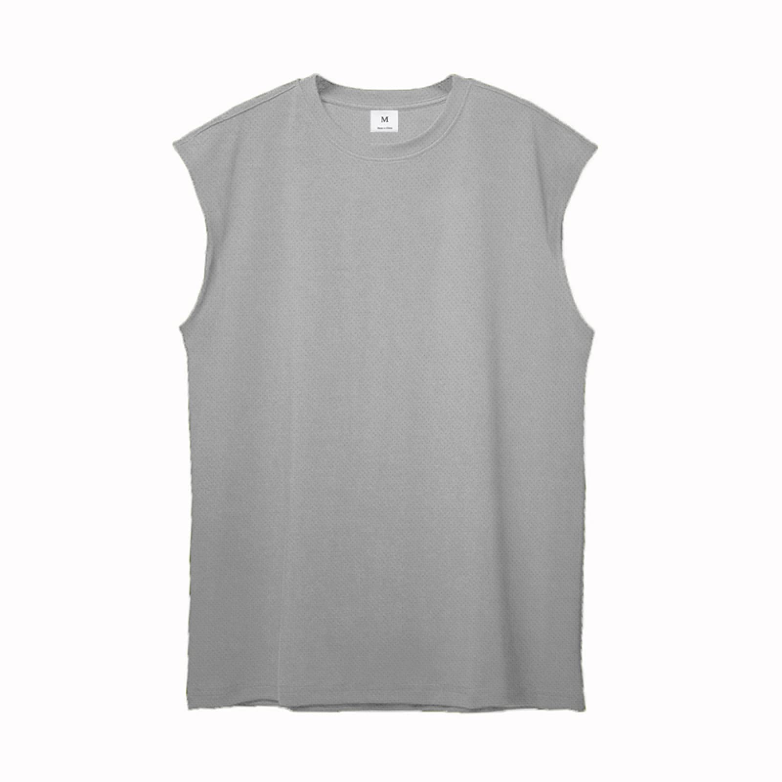 Sportkleidung Yoga-Kleidung Sport Outfit Fitness Yoga Anzug Einfarbiges Mesh-Fitnessstudio-Bekleidung Herren Bodybuilding Stringer Tank Top Schnell Trocknendes Ärmelloses Shirt Fitness Weste Workout