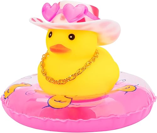 wonuu Decoración de pato de goma para automóvil, adorno para tablero de automóvil, accesorios de decoración de tablero de automóvil, accesorios de