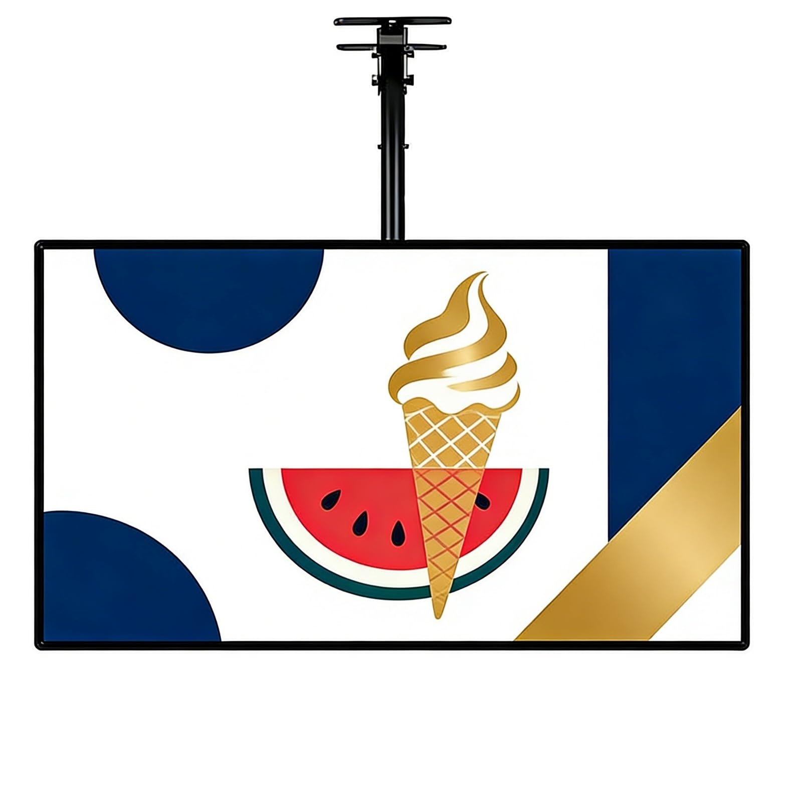 LED Light Box, Ultra-thin Snap Frame Menu Display, Digital Wall Mounted Billboard with Telescopic Rod for Restaurants and Shops (40x60cm)