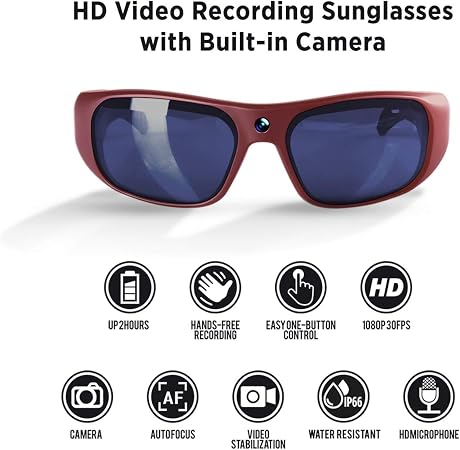 GoVision Apollo Resistente all' Acqua Rose Gold PRO HD 1080p Video Record  Occhiali da Sole : Amazon.it: Abbigliamento