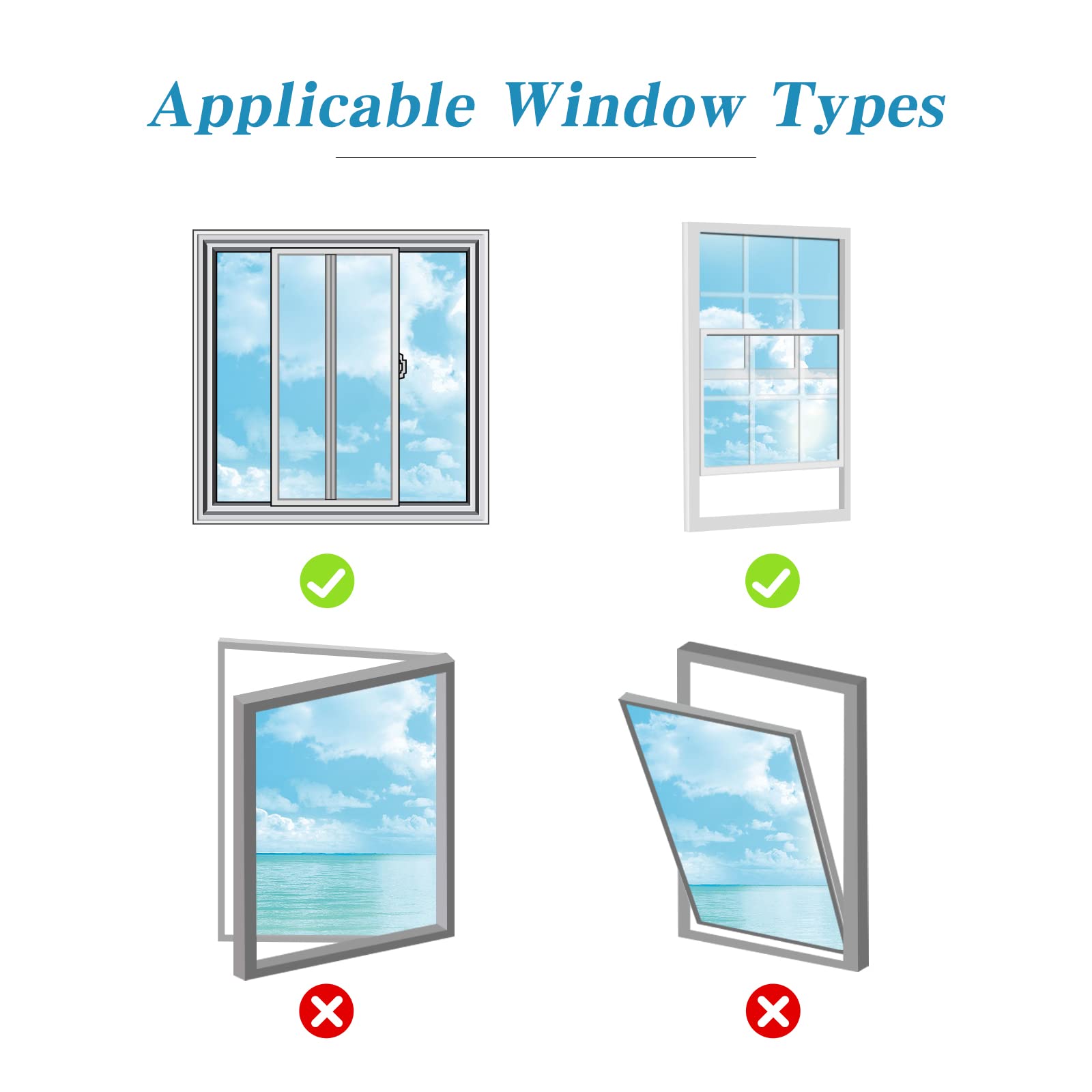 Kit Ventana Aire Acondicionado Portatil 62-92CM, Universal Kit de Ventana para Aire Portátil para Ventana Corredera, Bloquea el Aire Caliente, Fácil de Instalar y Sella Bien