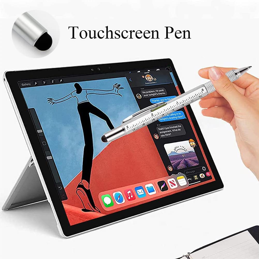 TRENDHAUS Multifunktions Kugelschreiber, 6-in-1 Geschenk für