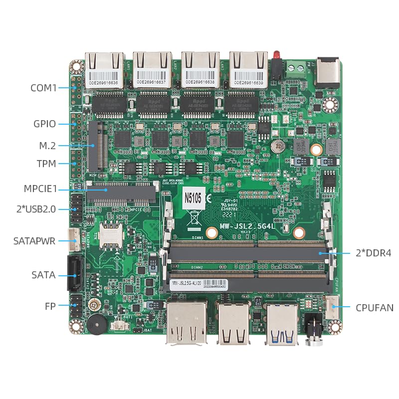 Amazon | J6412 ソフトルーティングマザーボード、Nano ITX