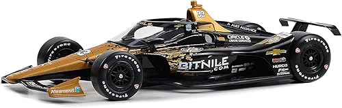 Dallara IndyCar #33 Ed Carpenter Bitnile Ed Carpenter Racing NTT IndyCar Series (2023) 1/18 Modelo de automóvil fundido a presión por Greenlight