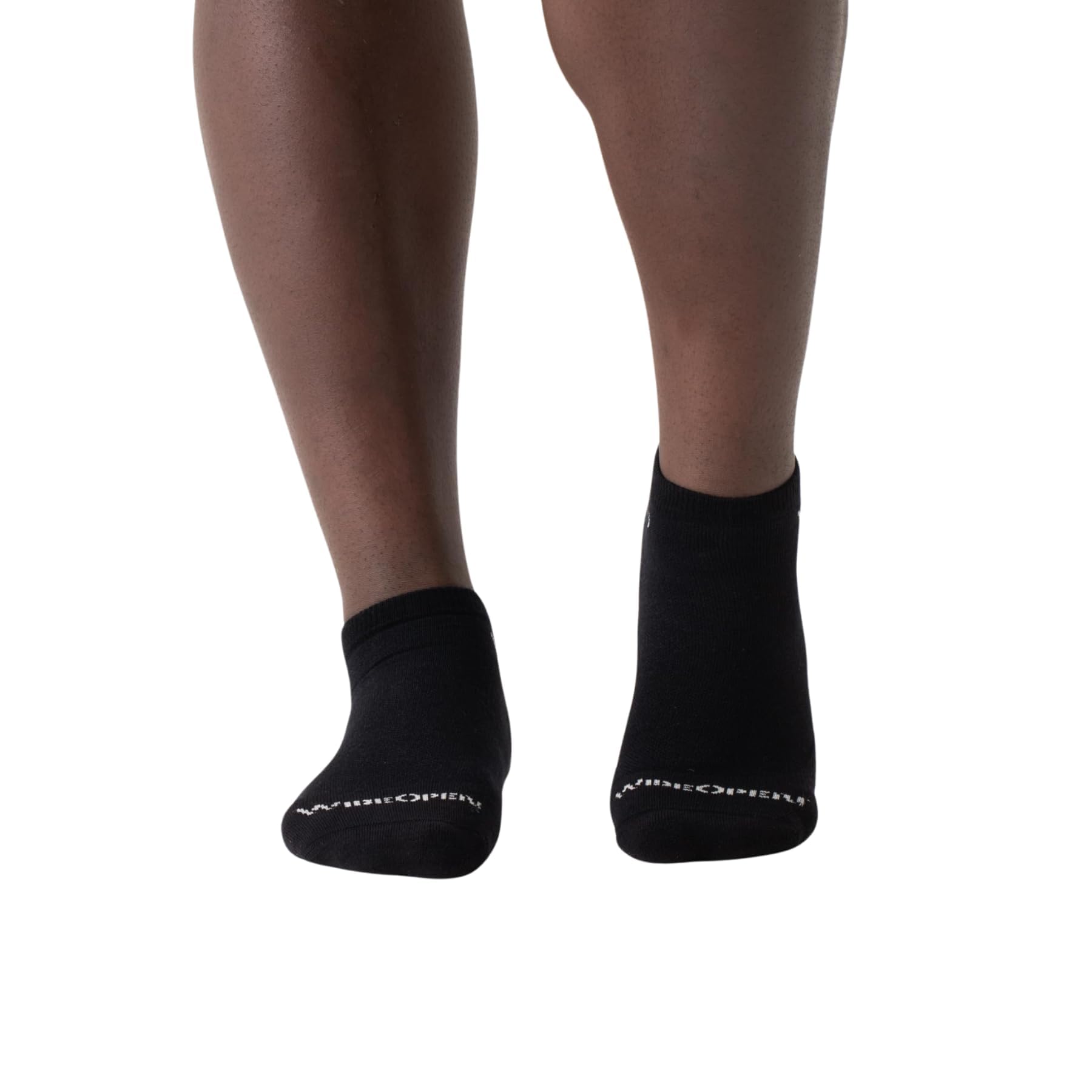 Wide Open Solid Cushioned Men's Ankle Socks – Stretch Fit Non-Binding Merino Wool Everyday Wide Socks for Wide Feet