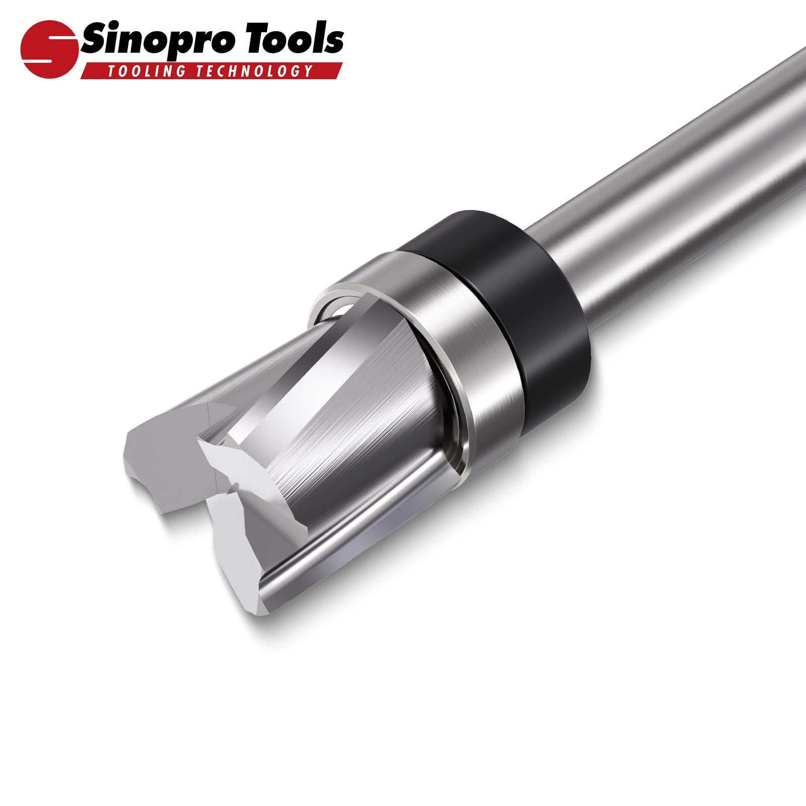Fraise Hélicoïdale Carbure Monobloc, Queue 6 mm, 3 Dents Downcut, Diamètre de Coupe 12,7 mm, Longueur de Coupe 12,7 mm, Fraise à Affleurer pour Bois et Copiage de Profil