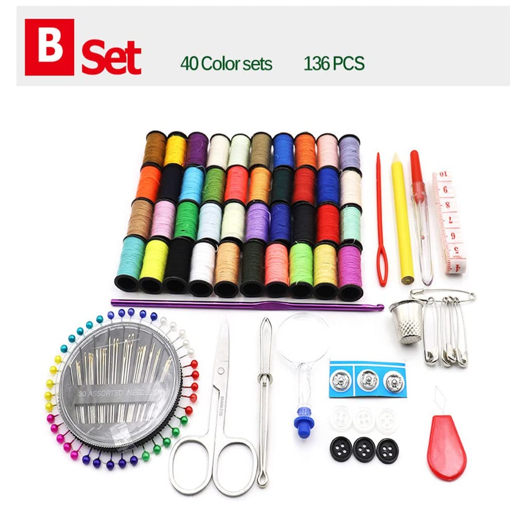 Kit de Costura DIY Conjunto de Caja multifunción Viaje hogar portátil Mini Accesorios de Hilo de Bordado a Mano