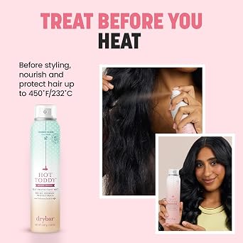 Drybar Hot Toddy Heat Protection Spray for Hair, Lightweight Formula, Protects from Heated Styling, Straightening and Curling Irons