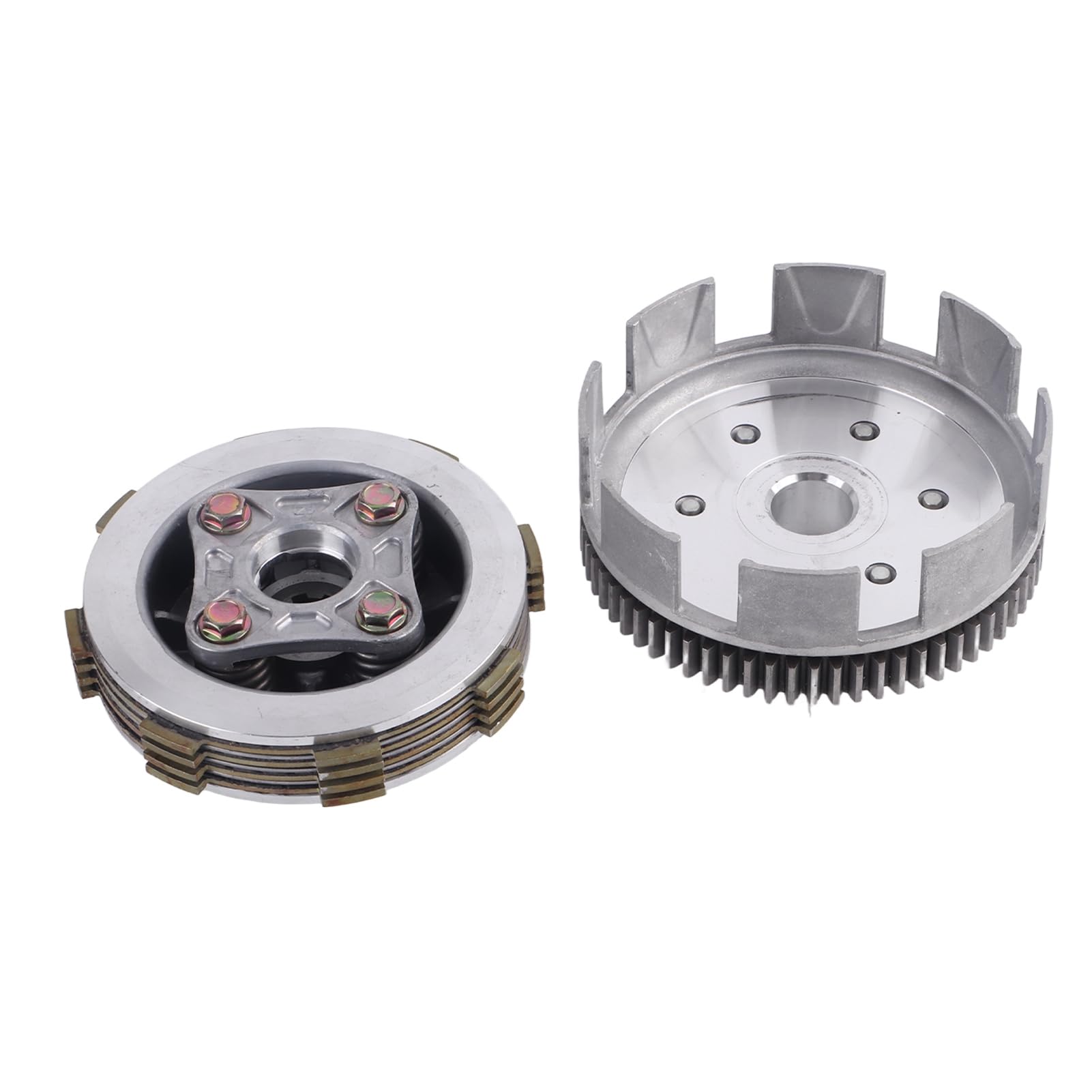 Keenso Gruppo Frizione Motore Moto, in Lega di Acciaio Ad Alta Durezza, Ricambio Diretto per Motore Manuale LIFAN con Prestazioni Migliorate per PIT Bike, Trail Bike