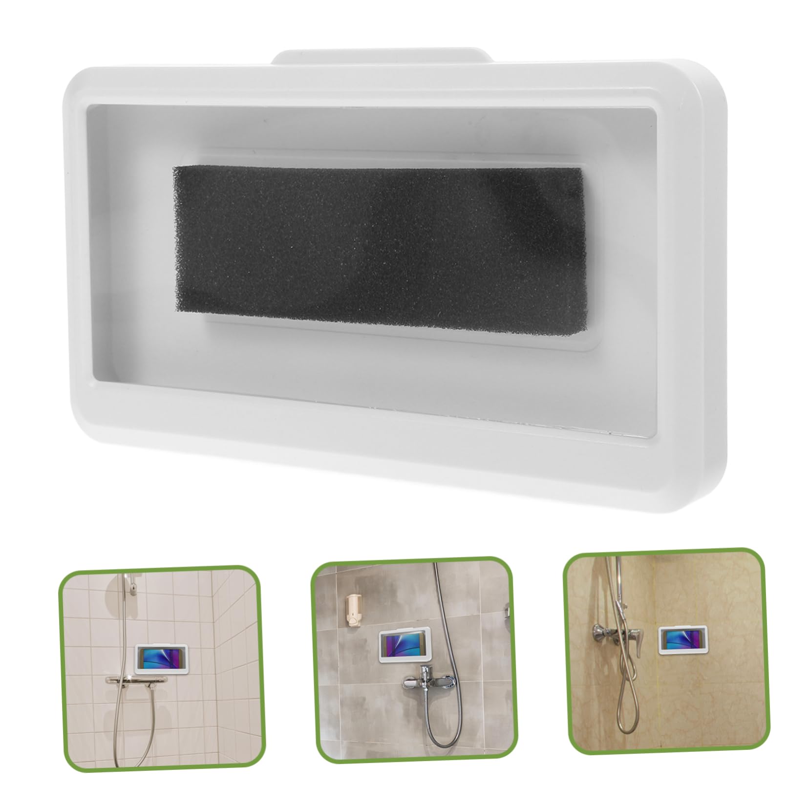 Gadpiparty 5pezzi Custodia Per Smartphone Da Doccia Supporto Da Muro Per Bagno Compatibile Con Schermo Touch Design Senza Foratura Per Guardare Video e Ascoltare Musica
