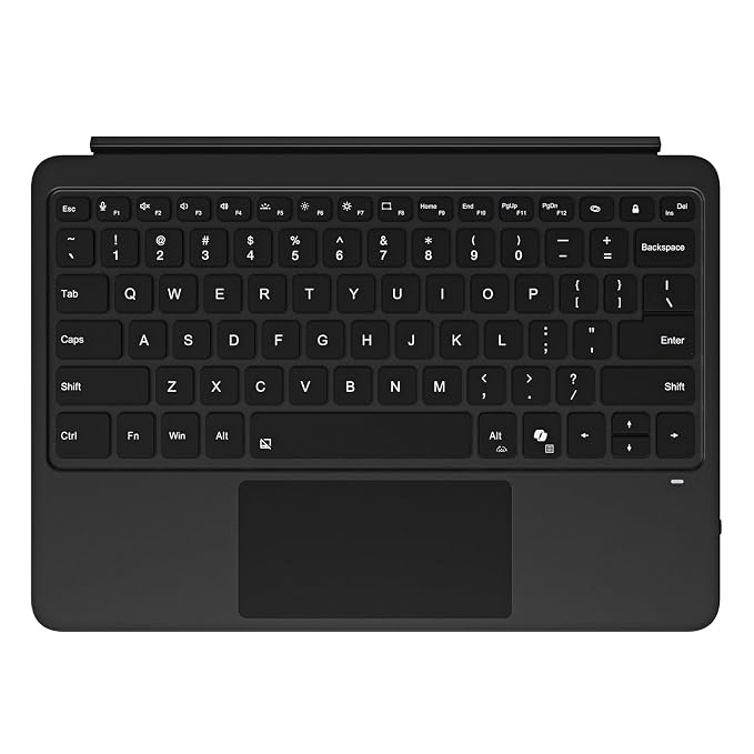 Magnetic Bluetooth Keyboard Cover for Surface Pro 12" 1st 12 inch Laptop Released in 2025 with Backlit (Black)
