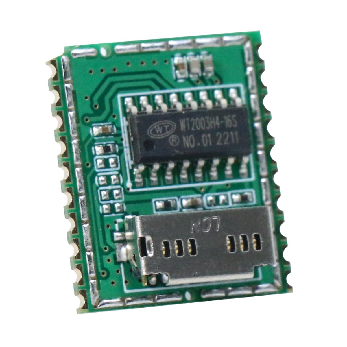 WT2003HB02，WT2003H4；Recordable Voice Sound Chip；High-Quality Voice chip Module，Standard asynchronous Serial Communication (UART).