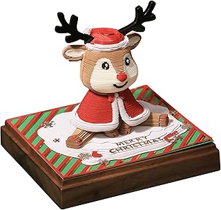 Générique Calendrier En 3D Pour 2026 | Mémo Avec Motif De Cerf | Calendrier Éphéméride Avec Thème De Noël 2026 - Pour Femmes, Hommes, Enseignants, École Et Sport