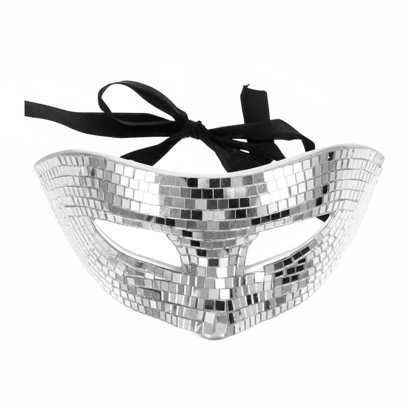 Disco Face Covering Handmade Disco Ball Face Covering Decorative Costume Face Covering Silver|Clothing, Shoes & Accessories|Costumes, Reenactment, Theater|Accessories|Masks & Eye Masks-image-13
