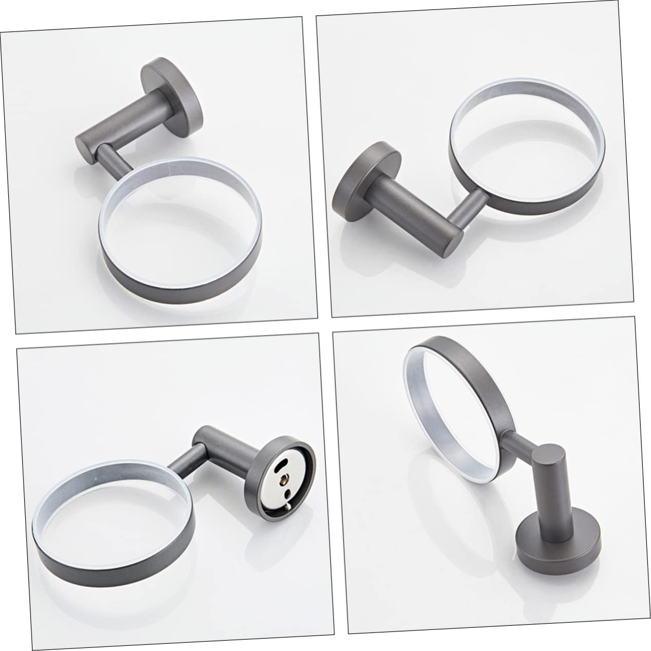 FOMIYES Escobilla de Baño Limpieza Profunda para Inodoro con Base Redonda de Vidrio, Diseño Simple y Elegante, Soporte de Pared sin Desprender Cerdas