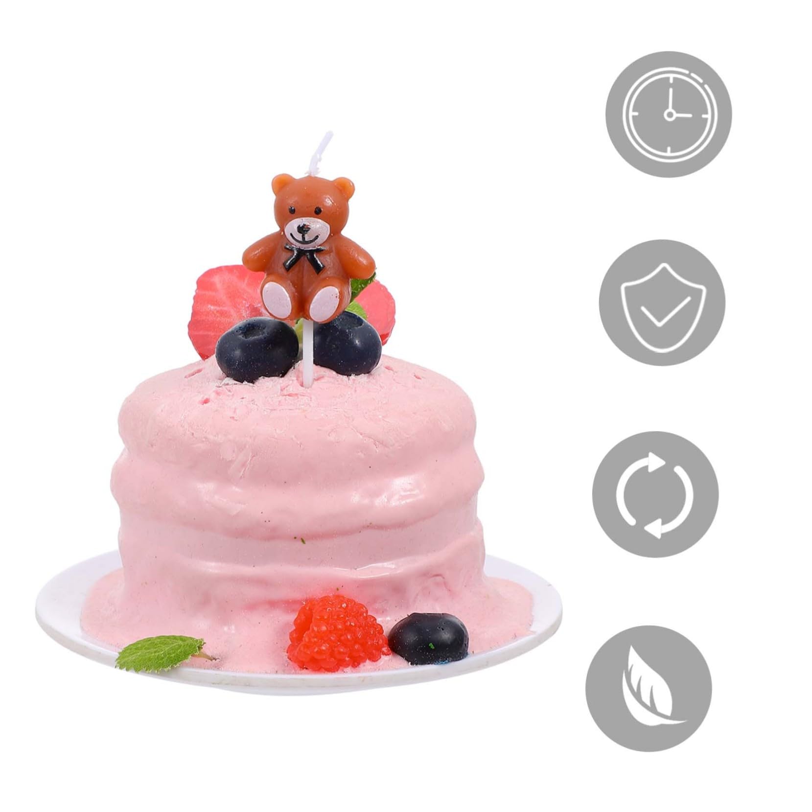Cabilock 30piezas Velas De Cumpleaños De Cartoon Diseño De Oso para Decoración De Pasteles para Fiestas y Celebraciones