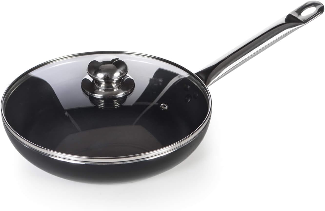 Concept Induction Heavy Non-Stick Aluminium Saute Pan with Glass Lid - 20cms