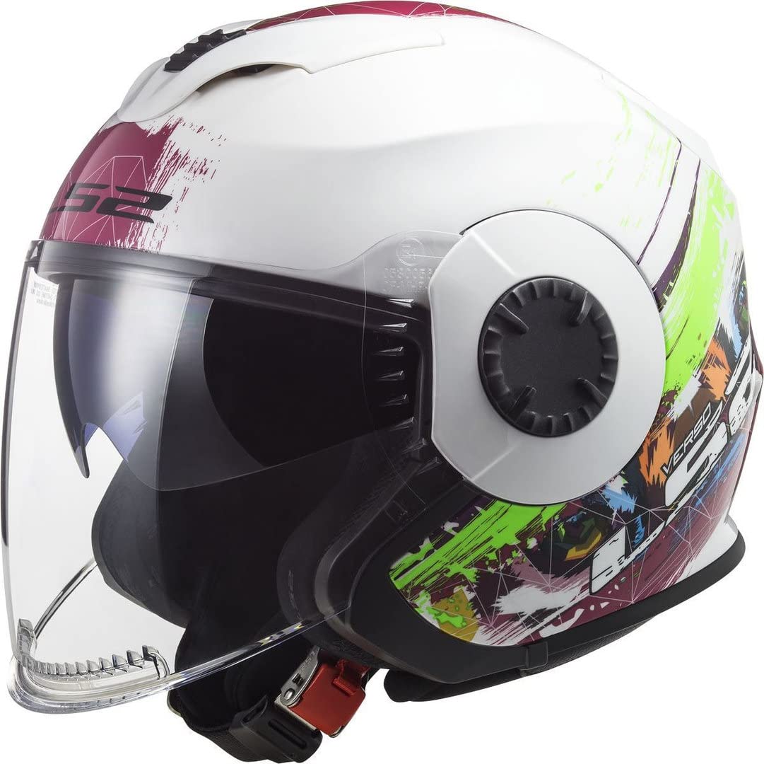 LS2, Verso Spring Motorcycle Helmet White Pink, XS