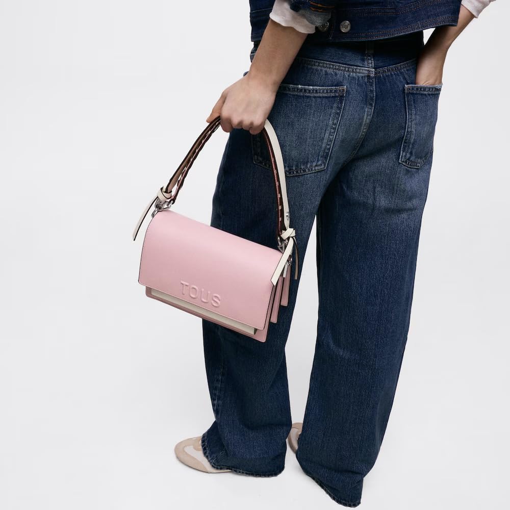 TOUS Bandolera Mediana Audree Saffiano Rosa Empolvado 2002358213