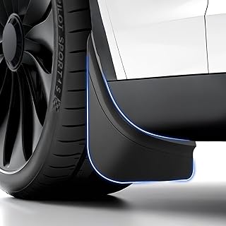 2025 Tesla New Model Y Juniper Accessories - Mud Flaps Splash Guard[No Drilling Required, Protect Paint] All-Weather Mud Guard Body Kits for Model Y Juniper 2025-2026, Black (Set of 4)