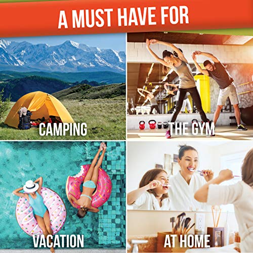 Hanging Travel Toiletry Bag for Men and Women – Large Cosmetics, Makeup and Toiletries Organizer Kit with 19 Compartments, YKK Zippers, XXL Metal Swivel Hook, Water-Resistant Nylon