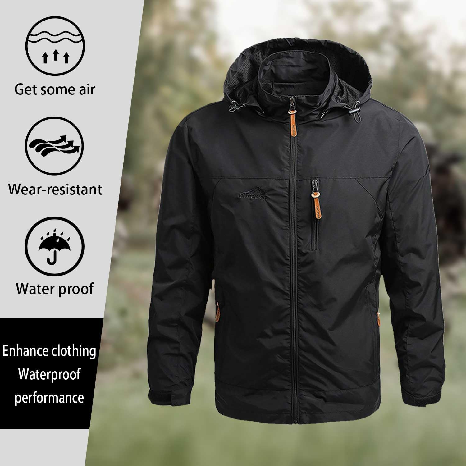Mens Winter Coat Personalized Your Logo Name Ski Jacket Winter Waterproof Windbreaker Hooded Mountain Climbing Outwear