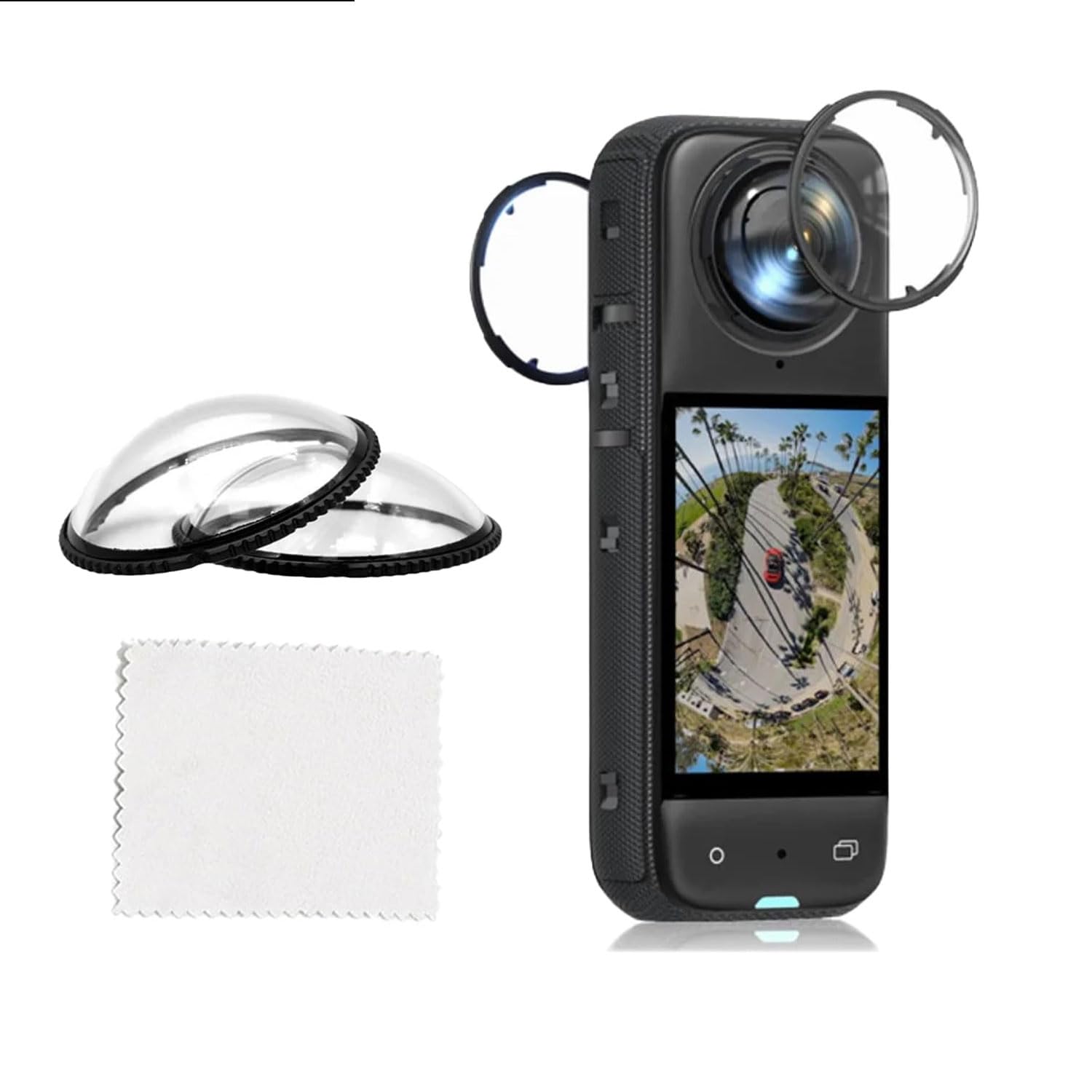 PHOTO MAX Insta 360 X4 Lens 2Pcs Dual Lens Protector Guard Sticky Tempered for Insta 360 Action Camera Lens Cover Dust Proof, Anti-Strach Protective (Insta 360 X4 Lens)
