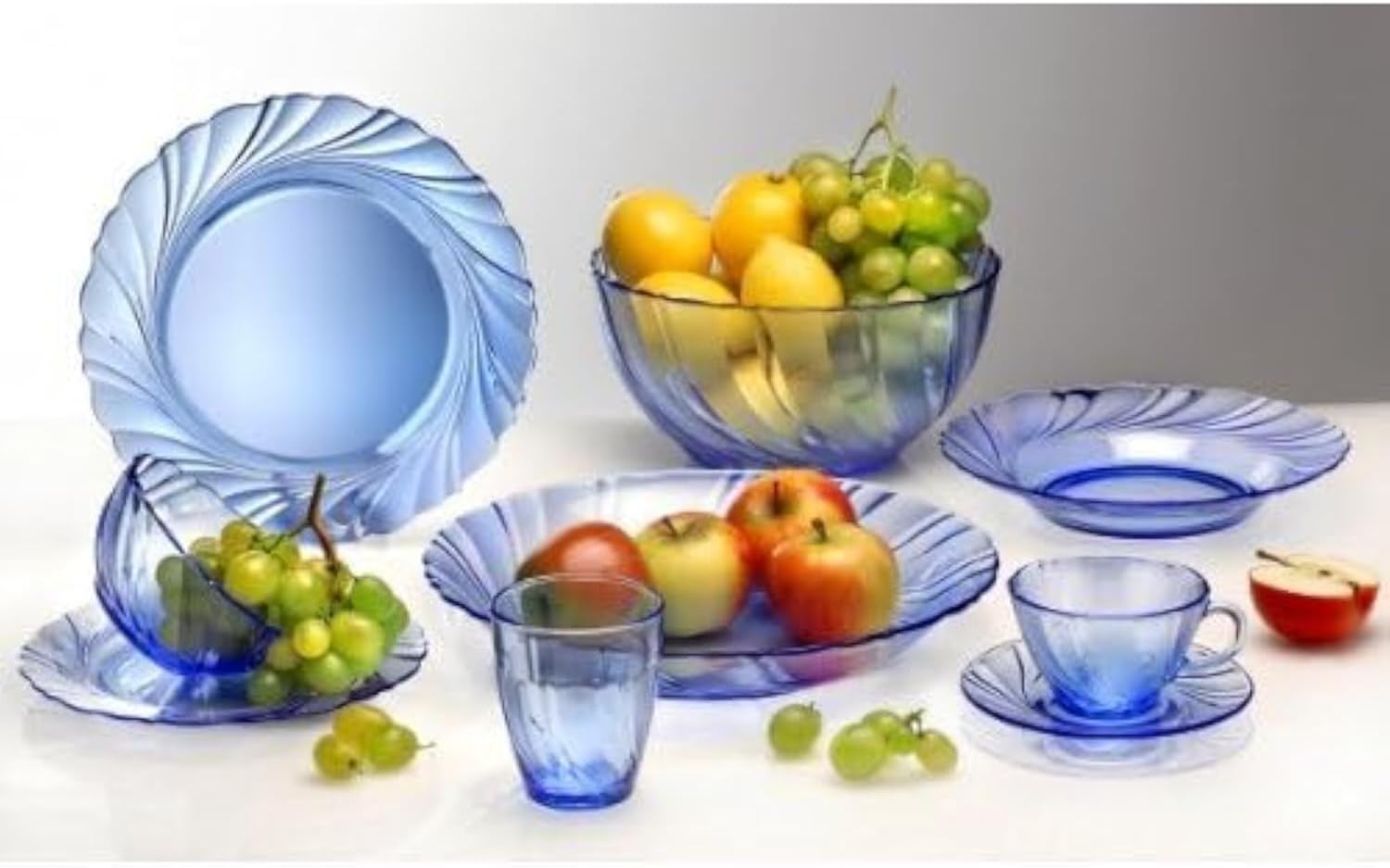 DURALEX Beau Rivage Marine Vaisselles, 44 Pieces