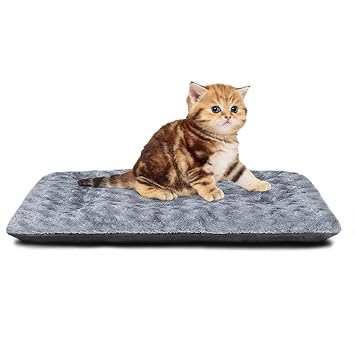 Furrybaby Dog Bed Mattress for Dog Crate, Dog Bed Soft Comfortabl Pet Bed Pad with Non-Slip Bottom, Machine Washable Cat Bed Dog Kennel Pad for Large, Medium, Small Dogs(XXS 18x12', Dark Grey Mat)