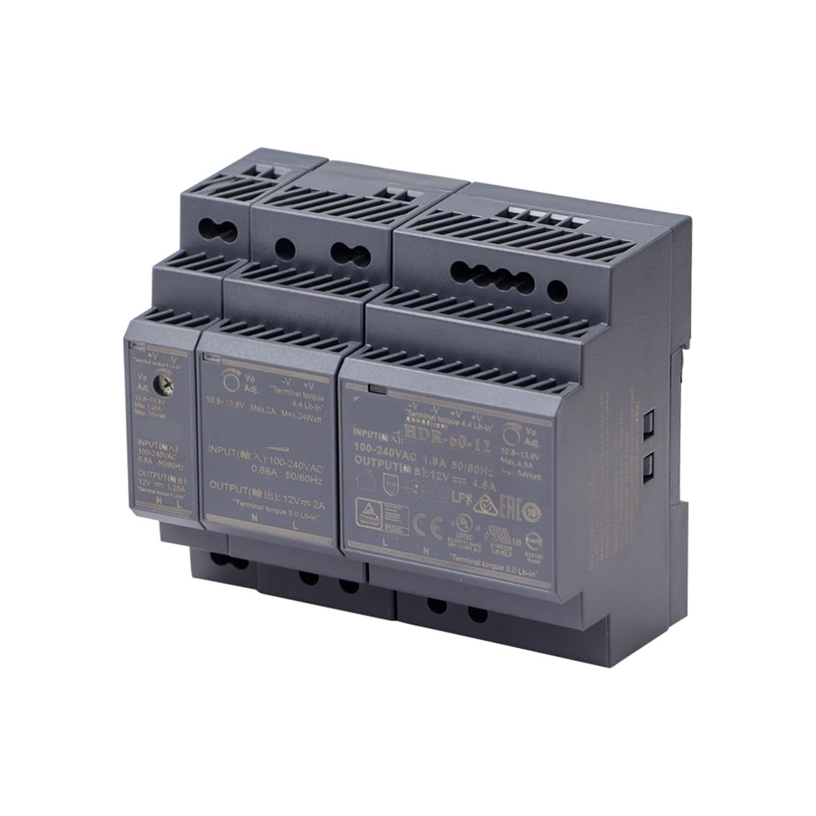 SWEWDSQG 1pcs 30W 60W 100W Rail Power Supply 12V 24V 48V Power Rail Switching Power Supply(15V)