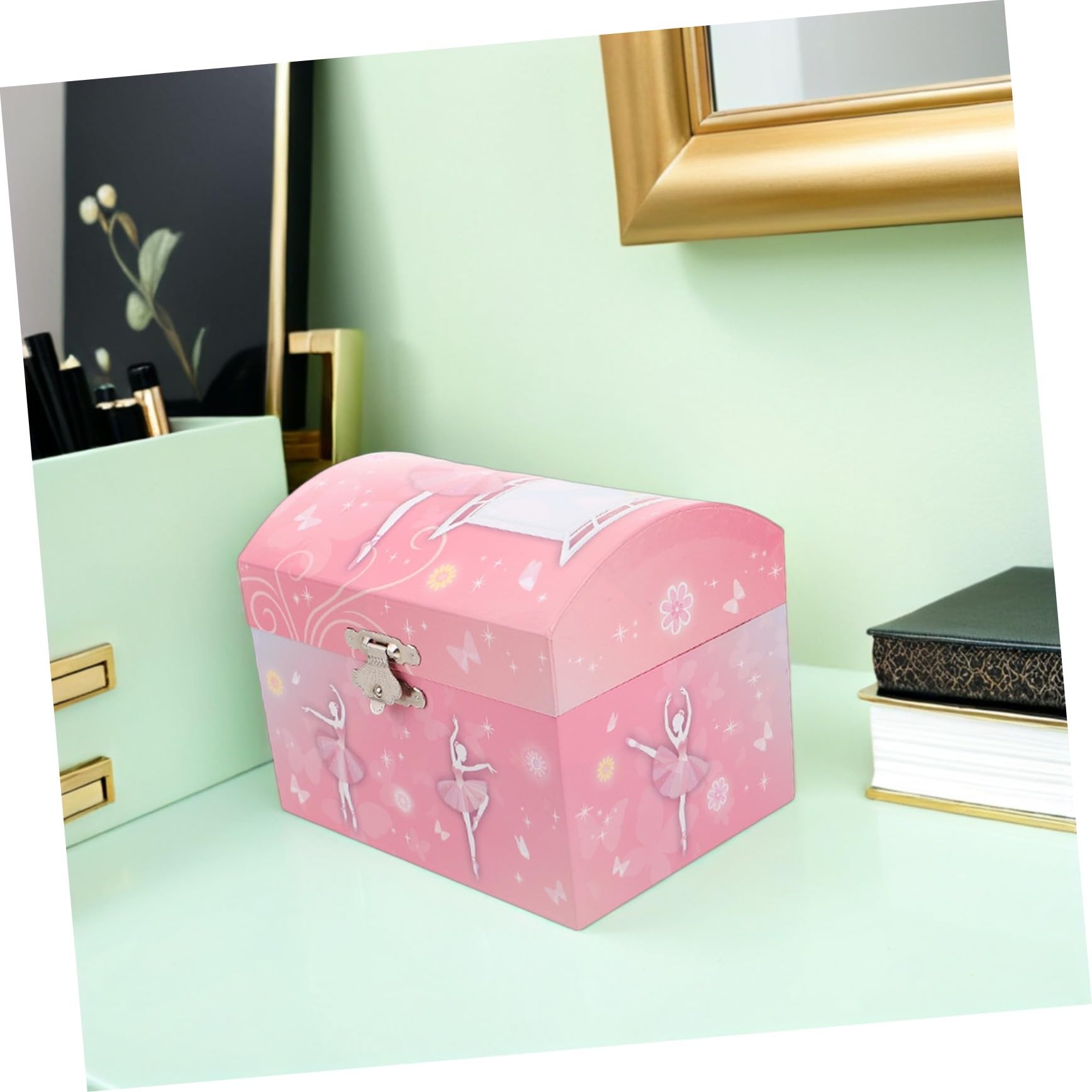 MAGICLULU Caja de Música de Ballet Joyera para Niñas Organizador de Joyas Musical con Bailarina Espejo Obsequio de Cumpleaños Infantil