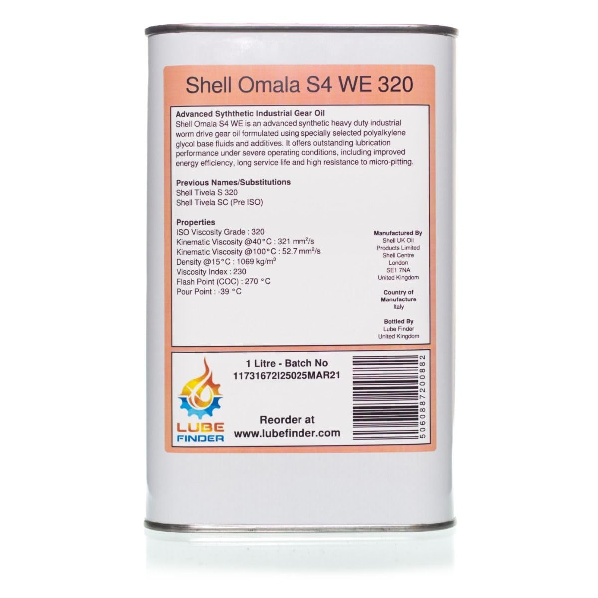 Shell Omala S4 WE 320 1L : Amazon.co.uk: Automotive