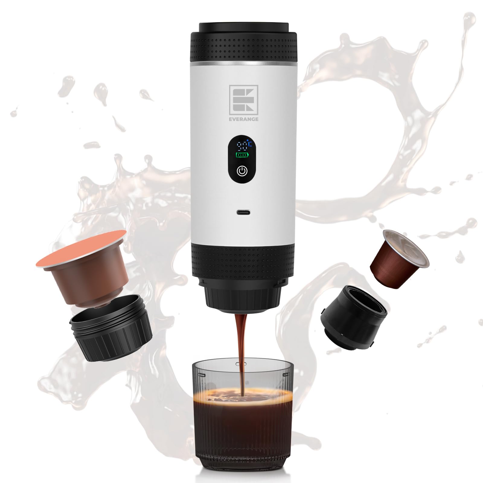 Macchina da Caffè Espresso Portatile con Batteria Ricaricabile - Materiale Promozionale - Accessori