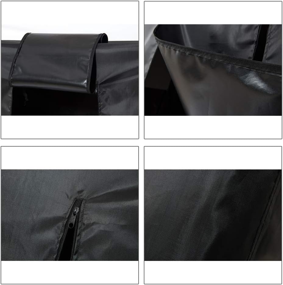Garment Rack Cover 59" Clothes Rack Cover for Storage, Heavy Duty Dustproof Waterproof Clothes Closet Cover with 2 Full Strong Zipper, Wardrobe Rack Cover for Dance Costume, Dress, Suit（Only Cover）