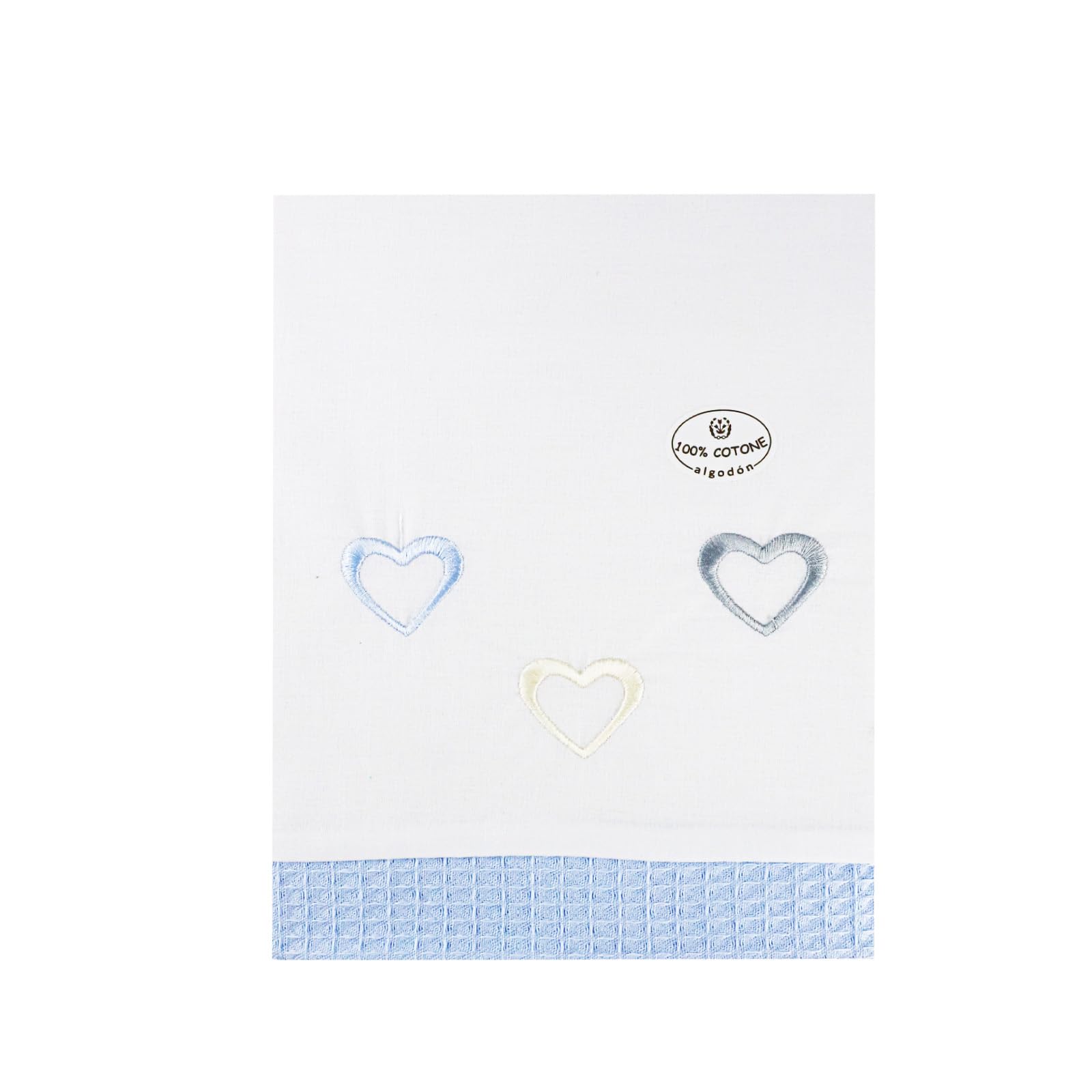 Kinderbettwäsche-Set 60x120 Cm | 100% Baumwolle Extra Weich | Mit Happy Love Design | Inkl. Spannbettlaken & Kissenbezug