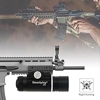 Vista 4 de SecurityIng 320LM - Luz compacta para rifle montada en riel, mini linterna táctica para escopeta Airsoft Ar Rifle R15, accesorio para pistola