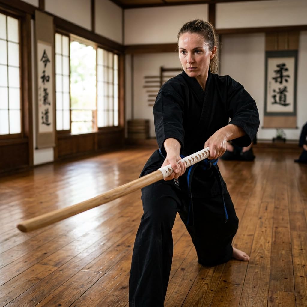 Espada Katana de Madera, Cuerda Blanca, Cabra Kendo, Espada samurái | Cosplay, Iaido Boks
