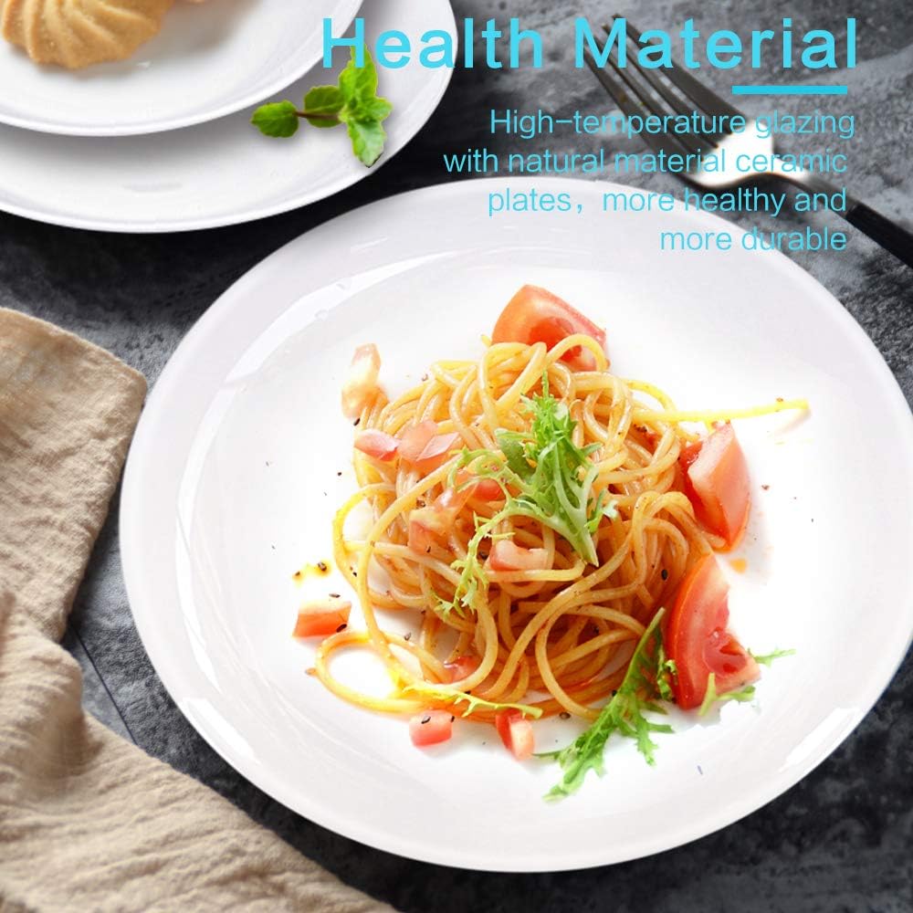  | Dinnerware Set 18-piece Opal Dishes Sets Service for 6 Plates Bowls 5.5" Break and Crack Resistant Dish Sets Round: Dinnerware Sets