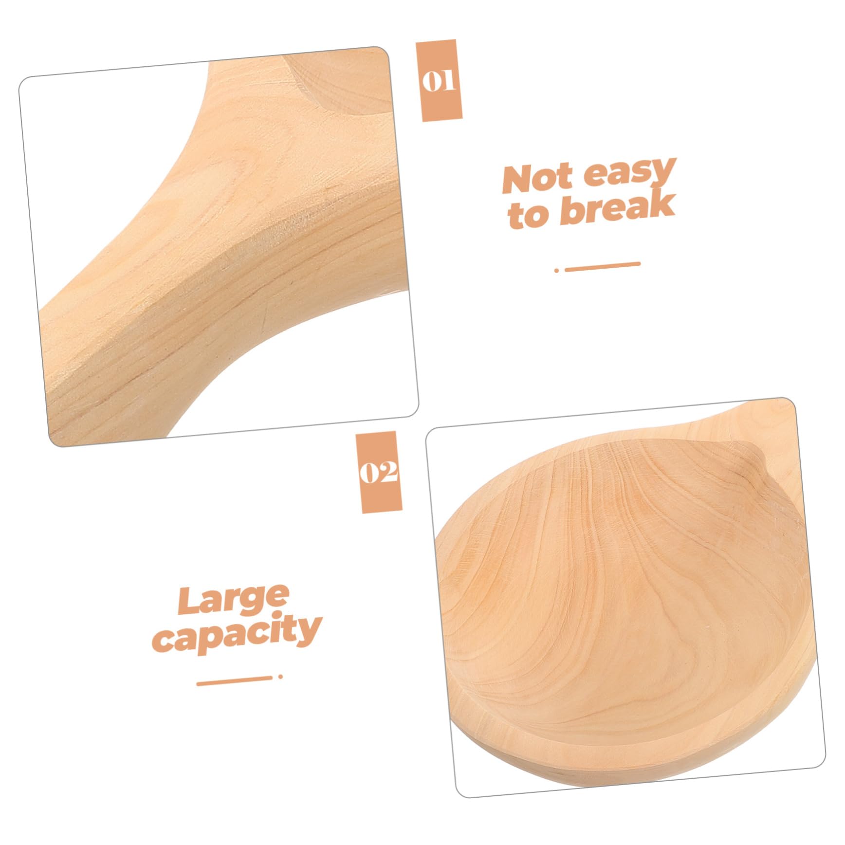 Alipis Cucharón de Agua de Madera Diseño Único, Utensilio de Cocina Práctico y Ahorrador, Adecuado para Cantinas y Hoteles