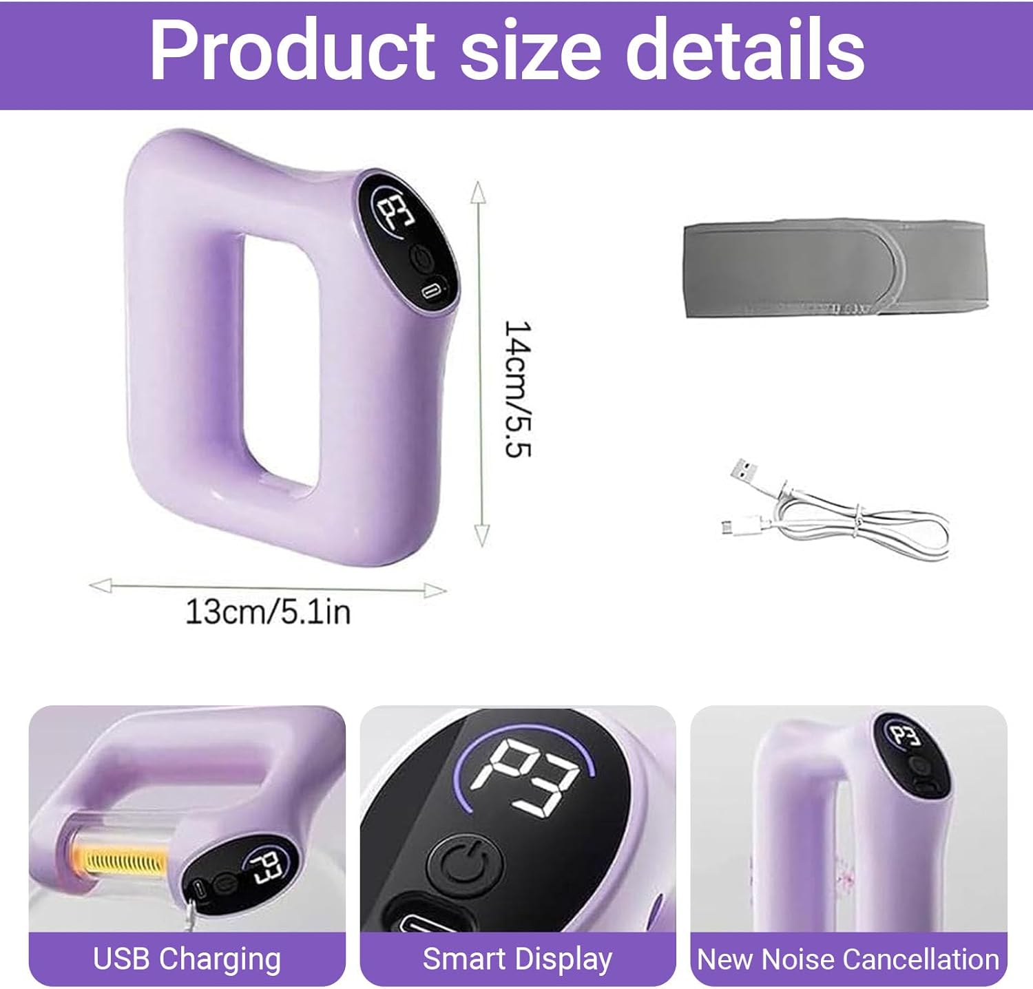 Massage Ring,Multifunctional Full-Body Fascia Rin g,Fast Fat Burning Yoga Ring Massager,Adjustable Massage Modes,Ergonomic Design for Muscle Knot Recovery & Relaxation (Purple) - Image 6