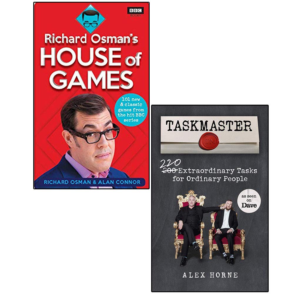 Richard Osman's House of Games and Taskmaster: 220 Extraordinary Tasks for Ordinary People 2 Books Collection Set