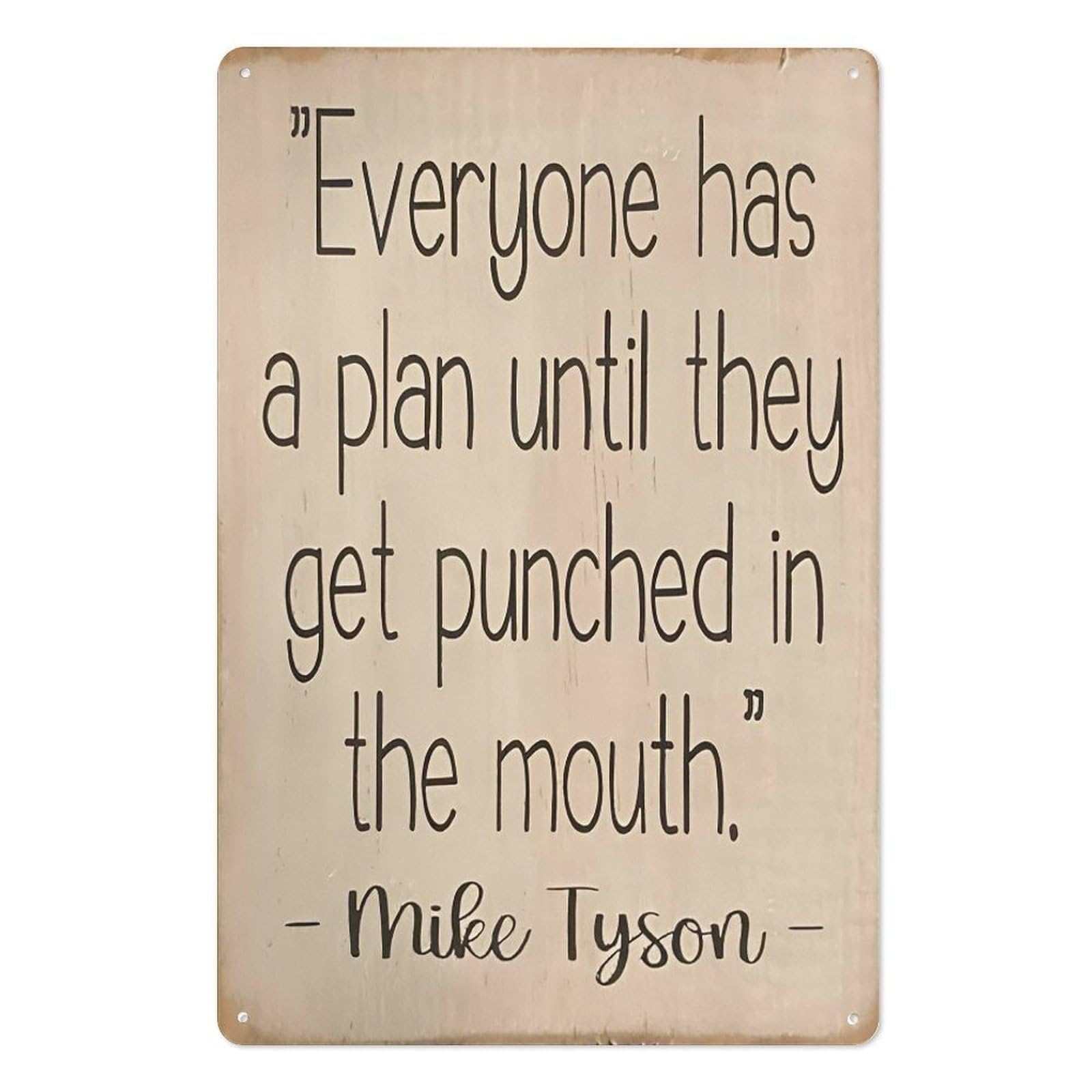 MQXFCZUX Rustic Metal Wall-Art with Funny Life Quote Humorous Saying About Unexpected Changes Tin Sign for Home Bar 8 X 12 inch