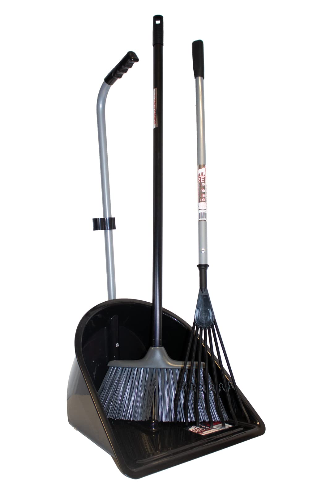Red Gorilla Tidee Companion Set Black Edition - Long Handle - Rake/Mini Broom