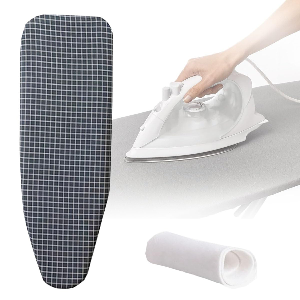 Lelico H Ironing Board Cover 92X33 97X33 110X35 122X38cm Iron Board Cover Wit Padding Ease Of Use And Installation Cotton Ironing Board Cover And Pad (Color : Size : Medium(100X34cm))