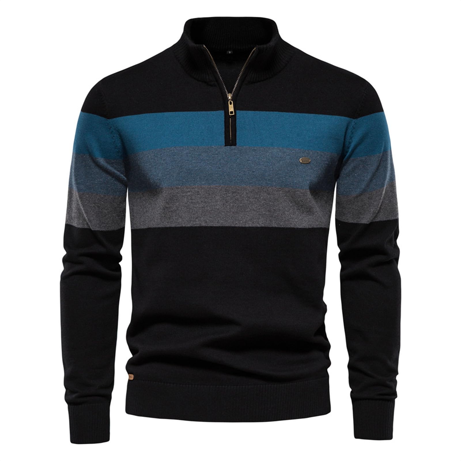 Genérico Jersey De Cuello Alto Hombre, Jersey Hombre Invierno Rebajas Manga Larga Color Sólido Invierno Otoño Slim Fit Cuello Alto Sudadera Otoño Básico Business Moda Suave Pulóver