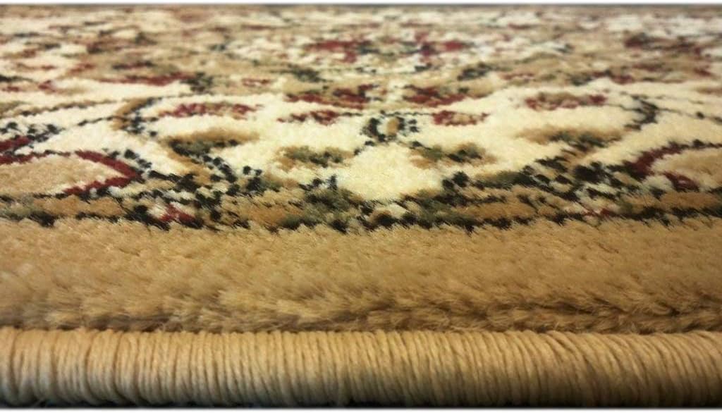 Bellagio Traditional Oriental Door Mat Design 401 Ivory (24 Inch X 40 Inch)