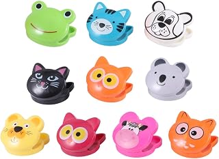 10 Pcs Food Sealing Clips Cartoon Patterned Portable Food Sealed Bag Clips Moisture-Proof Fresh-Keeping Clamp Snack Sealer (Random Style)