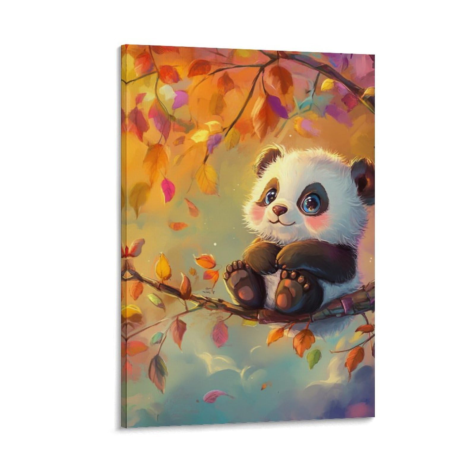 Toile impression panda premium decoration murale grand format 50x75cm