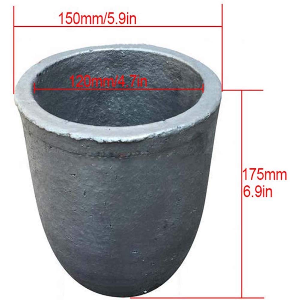 Crogiolo di Grafite, raffinazione della Fusione di Metalli Dorati for lingotti di ghisa (12 kg di Rame o 4 kg di Alluminio)
