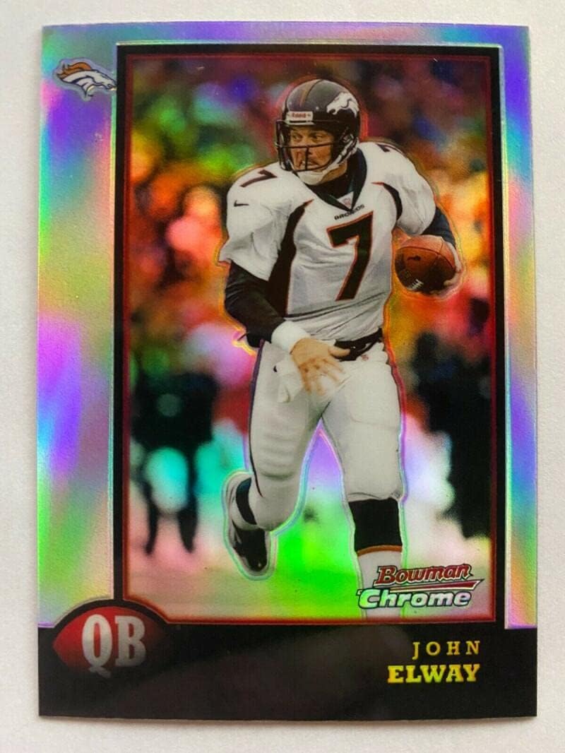 1998 Bowman Chrome Refractors #100 John Elway Denver Broncos NFL Football Card NM-MT